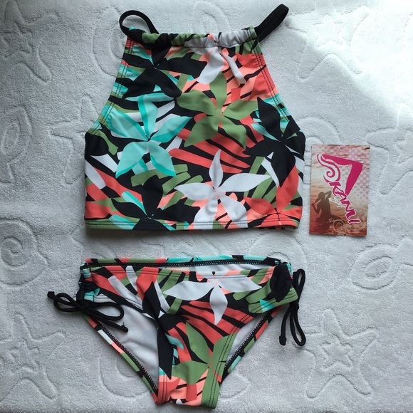 Kanu Surf Other - Kanu Surf Rowan Black Tropical Print Bikini Set - Size 4